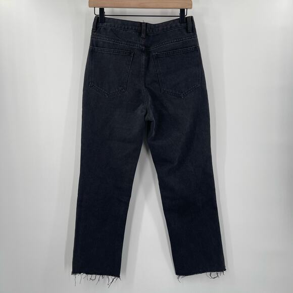 GIANNI BINI Jeans Denim Size 27 Stella Raw Hem Gray Black 100% Cotton Crop NWT - Picture 3 of 16